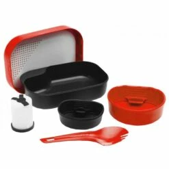 Wildo Camp-A-Box Complete Dishes - Red