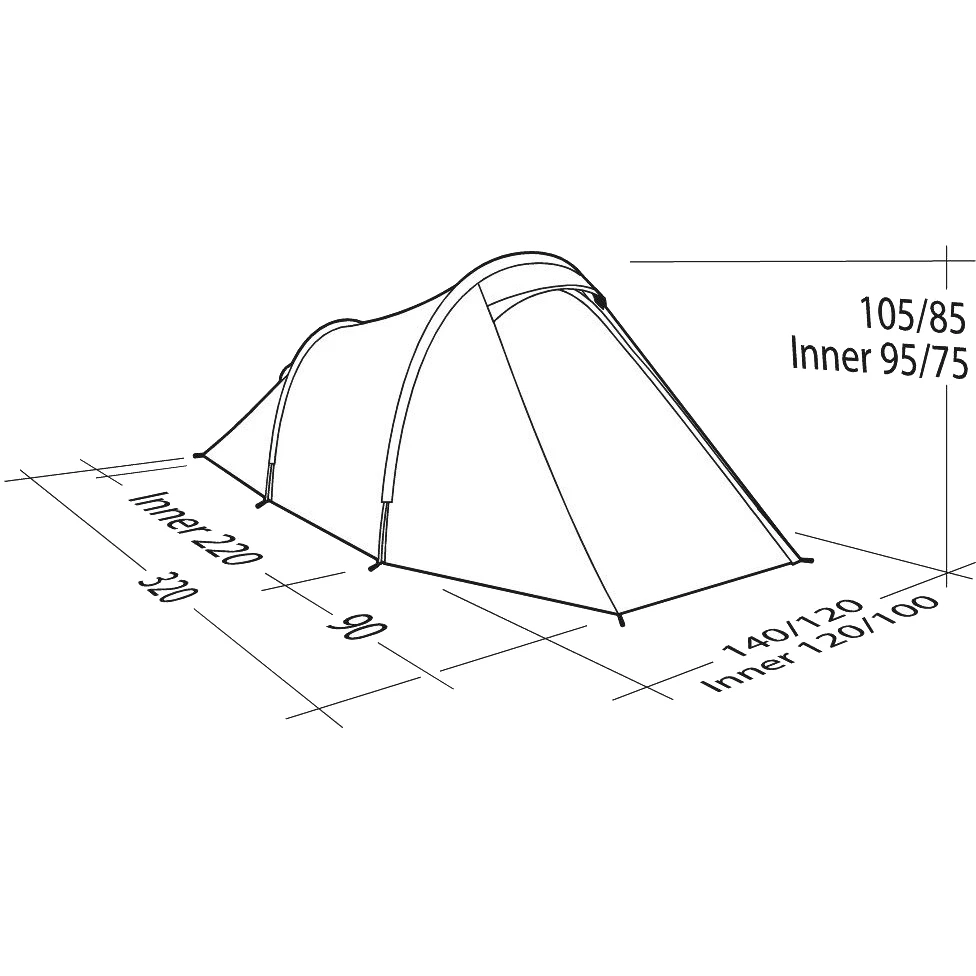 Robens Arch 2 Tent - Blauw 2 Robens Arch 2 Tent - Blauw - Afbeelding 2