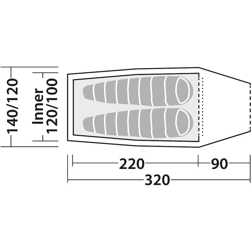 Robens Arch 2 Tent - Blauw 3 Robens Arch 2 Tent - Blauw - Afbeelding 3