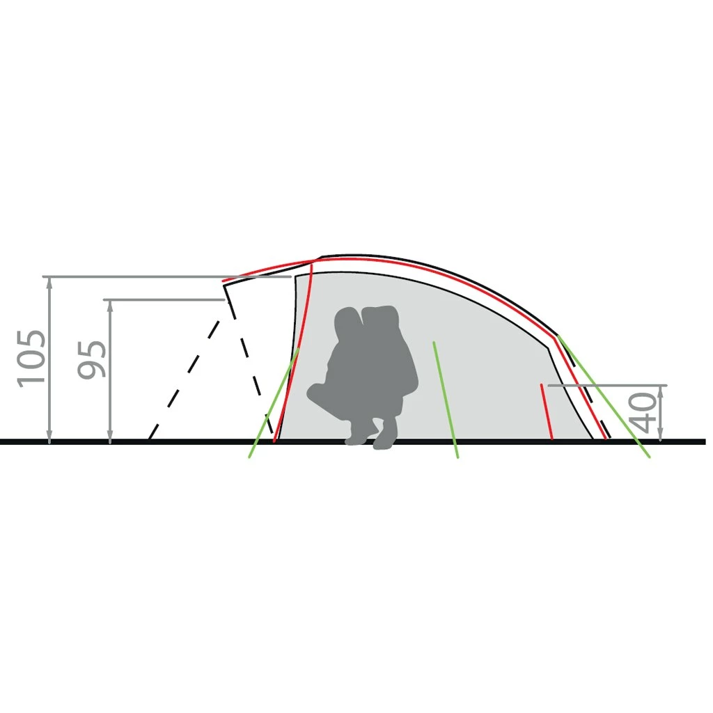 Vaude Taurus UL 2P - Groen 3 Vaude Taurus UL 2P - Groen - Afbeelding 3
