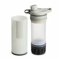 Grayl GeoPress Drinkfles Met Waterfilter - 710ml - Peak White -Msr Gear Shop 411 pwh geopress peakwhite separated 1800px 1465833