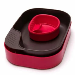 Wildo Camp-A-Box Basic GREEN Dishes - Raspberry