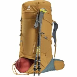 Deuter Aircontact Core 50+10 Trekking Backpack - Almond-teal -Msr Gear Shop deuter aircontact core 50 10 trekking backpack almond teal 8 1171319