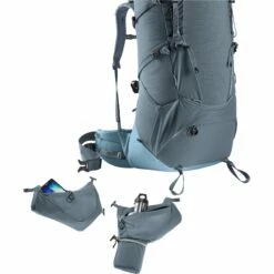Deuter Aircontact Core 60+10 Trekking Backpack - Graphite-shale -Msr Gear Shop deuter aircontact core 60 10 trekking backpack graphite shale 9 1171412