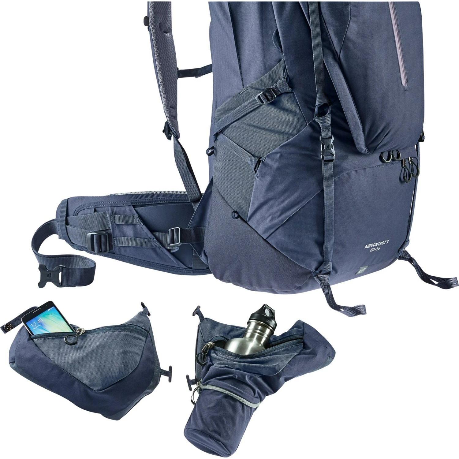 Deuter Aircontact X 60+15 Trekking Backpack - ink Deuter Aircontact X 60+15 Trekking Backpack - Ink -Msr Gear Shop deuter aircontact x 60 15 trekking backpack ink 9 1171627