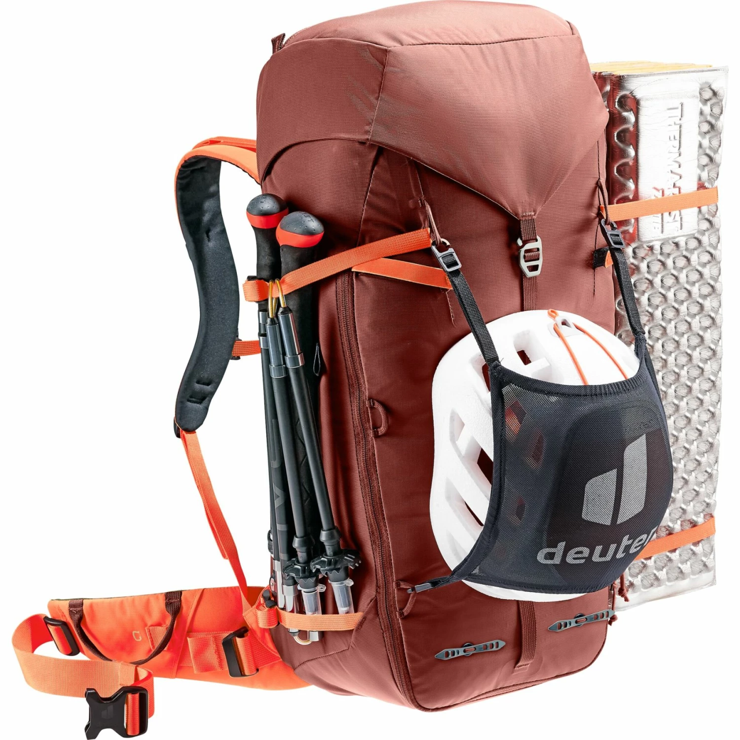 Deuter Guide 34+8 Alpine Rugzak - redwood-papaya Deuter Guide 34+8 Alpine Rugzak - Redwood-papaya -Msr Gear Shop deuter guide 34 8 mountaineering backpack redwood papaya 11 1441438