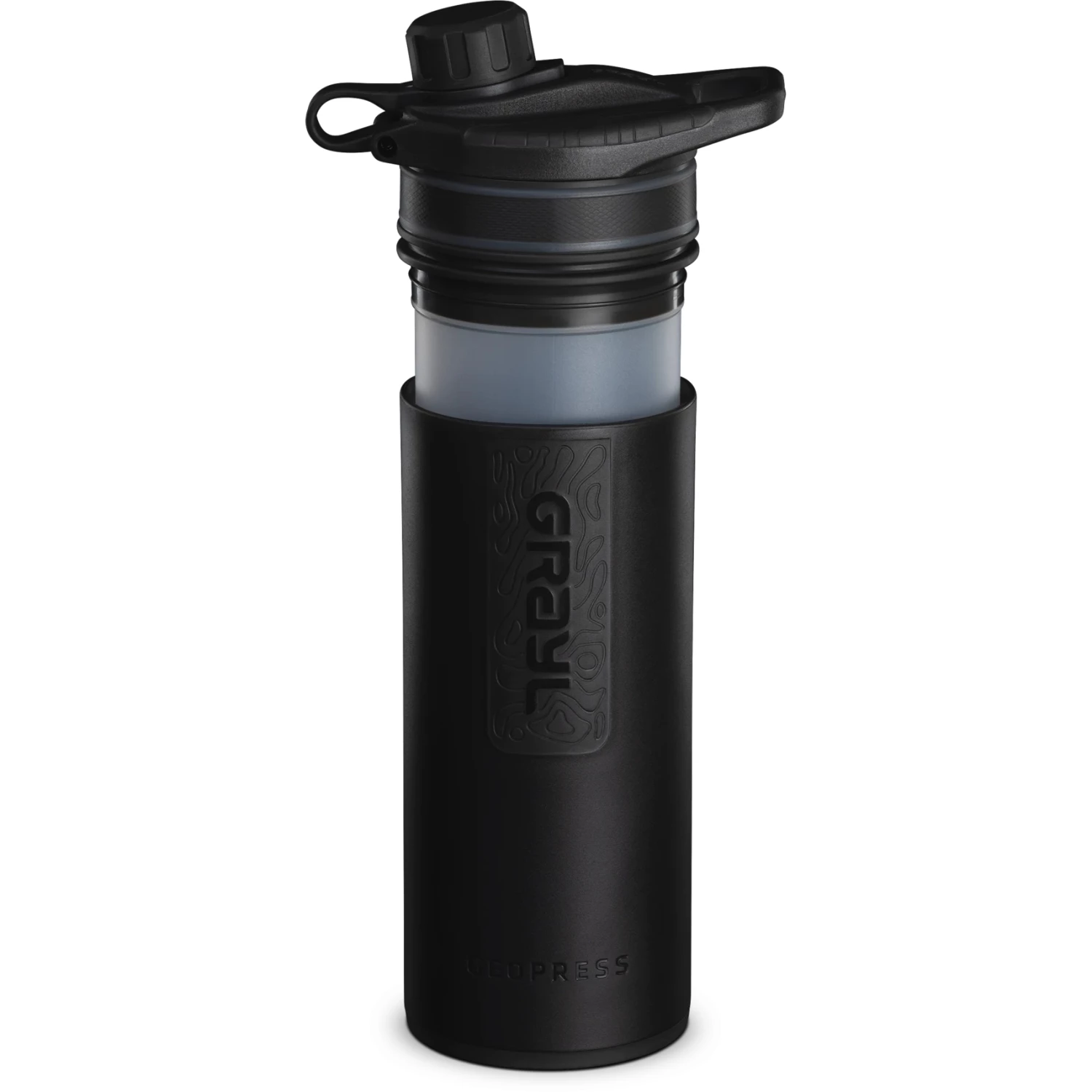 Grayl GeoPress Drinkfles met Waterfilter - 710ml - Covert Black Grayl GeoPress Drinkfles Met Waterfilter - 710ml - Covert Black -Msr Gear Shop grayl geopress purifier covert black 5 999852