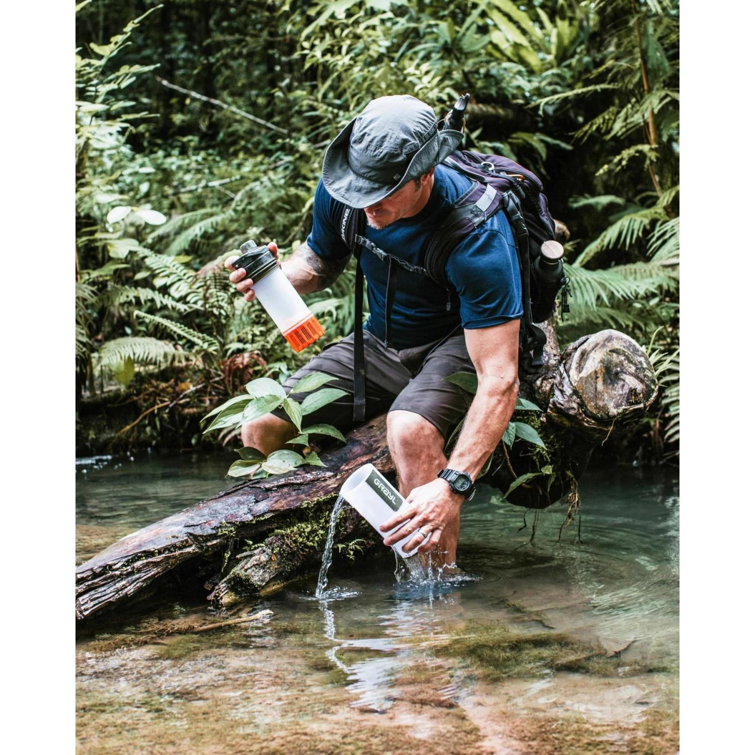 Grayl UltraPress Purifier Drinkfles Met Waterfilter - 500ml - Mignight Granite 5 Grayl UltraPress Purifier Drinkfles Met Waterfilter - 500ml - Mignight Granite - Afbeelding 5