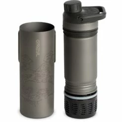 Grayl UltraPress Purifier Titanium Fles Met Waterfilter - 500ml - Covert Black -Msr Gear Shop grayl ultrapress purifier titanium bottle with water filter 500ml covert black 1 1494947