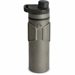 Grayl UltraPress Purifier Titanium Fles Met Waterfilter - 500ml - Covert Black -Msr Gear Shop grayl ultrapress purifier titanium bottle with water filter 500ml covert black 3 1494949