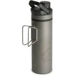 Grayl UltraPress Purifier Titanium Fles Met Waterfilter - 500ml - Covert Black -Msr Gear Shop grayl ultrapress purifier titanium bottle with water filter 500ml covert black 4 1494950