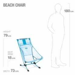 Helinox Beach Chair - Campingstoel - Blue Mesh / Cyan Blue -Msr Gear Shop helinox 2021 beachchair bluemesh d 975895