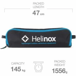 Helinox Beach Chair - Campingstoel - Zwart / Cyan Blue -Msr Gear Shop helinox beach chair black cyan blue 12651r2 02 1383471