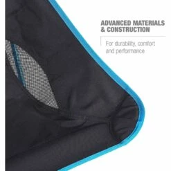 Helinox Beach Chair - Campingstoel - Zwart / Cyan Blue -Msr Gear Shop helinox beach chair black cyan blue 12651r2 05 1383474