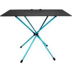 Helinox Café Table Wide - Campingtafel - Zwart / Cyan Blue -Msr Gear Shop helinox cafe table wide black cyan blue 13889 03 1405124