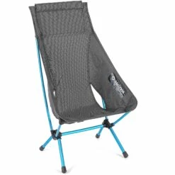 Helinox Chair Zero High Back Camping Chair - Black - Cyan Blue