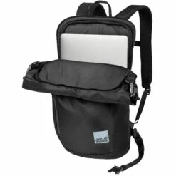 Jack Wolfskin Helsinki Rolltop Rugzak - Ultra Black -Msr Gear Shop jack wolfskin helsinki rolltop ultra black 3 1292723