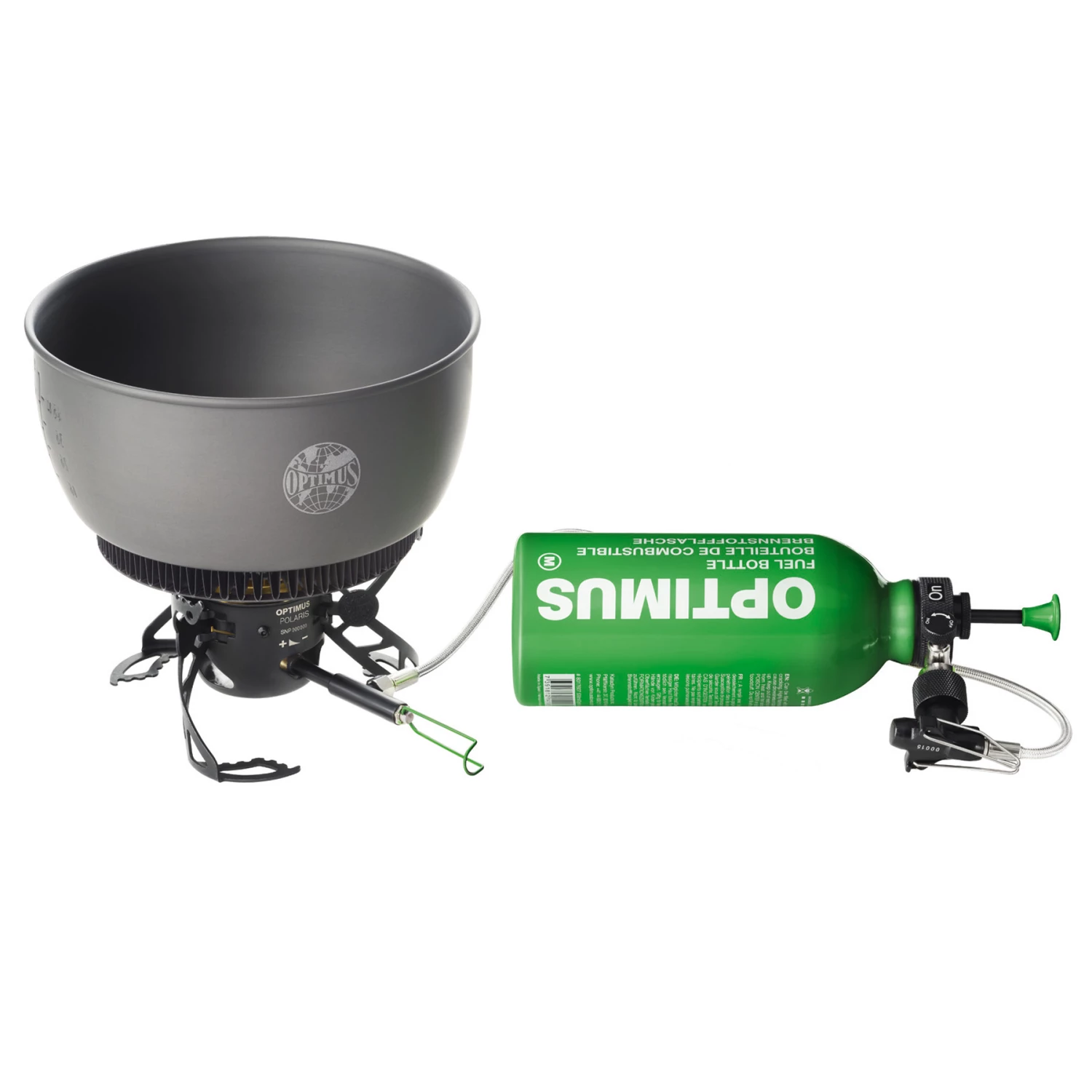Optimus Polaris Optifuel Koker met Brandstoffles (Gas) 0.4 L - groen Optimus Polaris Optifuel Koker Met Brandstoffles (Gas) 0.4 L - Groen -Msr Gear Shop optimus polaris optifuel stove with 04l fuel bottle1 1558801