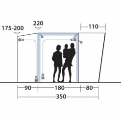 Outwell Maryville 260SA Flex Voortent - Groen -Msr Gear Shop outwell maryville 260sa flex green 18 1374686