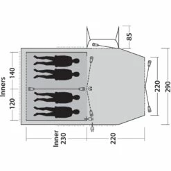 Outwell Nevada 4PE Tent - Blauw -Msr Gear Shop outwell nevada 4pe tent navy night 20 1374722