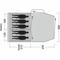 Outwell Springwood 5SG Tent - Blauw -Msr Gear Shop outwell springwood 5sg tent blue 18 1374864