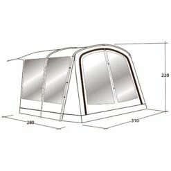 Outwell Universal Awning Size 2 - Grey -Msr Gear Shop outwell universal vorbau size 2 111291 09 1190499