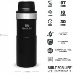 Stanley Classic Trigger-Action Travel Thermobeker 0.47 Liter - Matte Black -Msr Gear Shop stanley classic trigger action travel insulated mug 0 47 liter black 2 1503015