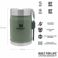 Stanley Isolerende Voedselbox - 0.4l - Groen -Msr Gear Shop stanley insulated food jar 0 4l green 3 1503854