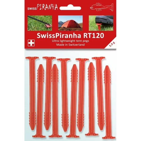 SwissPiranha Pegs RT120 10 pieces with bag SwissPiranha Pegs RT120 10 Pieces With Bag -Msr Gear Shop swisspiranha pegs rt120 10 pieces 1 1161118