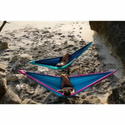 Ticket To The Moon Travel Hammock - King Size - Aqua - Pink -Msr Gear Shop tttm kingsize hammock aqua pink 04 847149