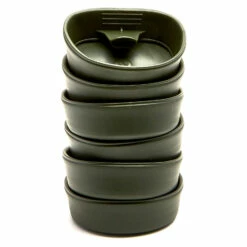 Wildo Fold-a-Cup GREEN Unicolor Set 0.25L - 6 Pieces - Olive